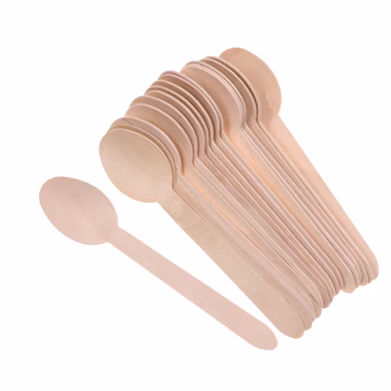 Disposable Biodegradable Knife Fork and Spoon Wooden Cutlery