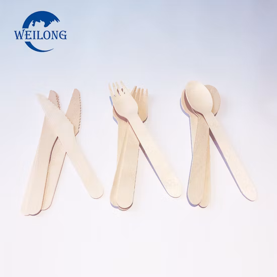 Disposable Biodegradable Compostable Wooden Cutlery Dinnerware Tableware Kitchen Utensils Fork