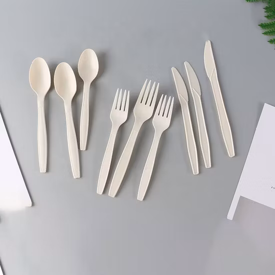 Eco Friendly Biodegradable Disposable Cornstarch PLA Cutlery for Restaurant