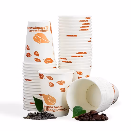 Ecofriendly 100% Compostable Biodegradable Polka Color Party Tableware Paper Cup